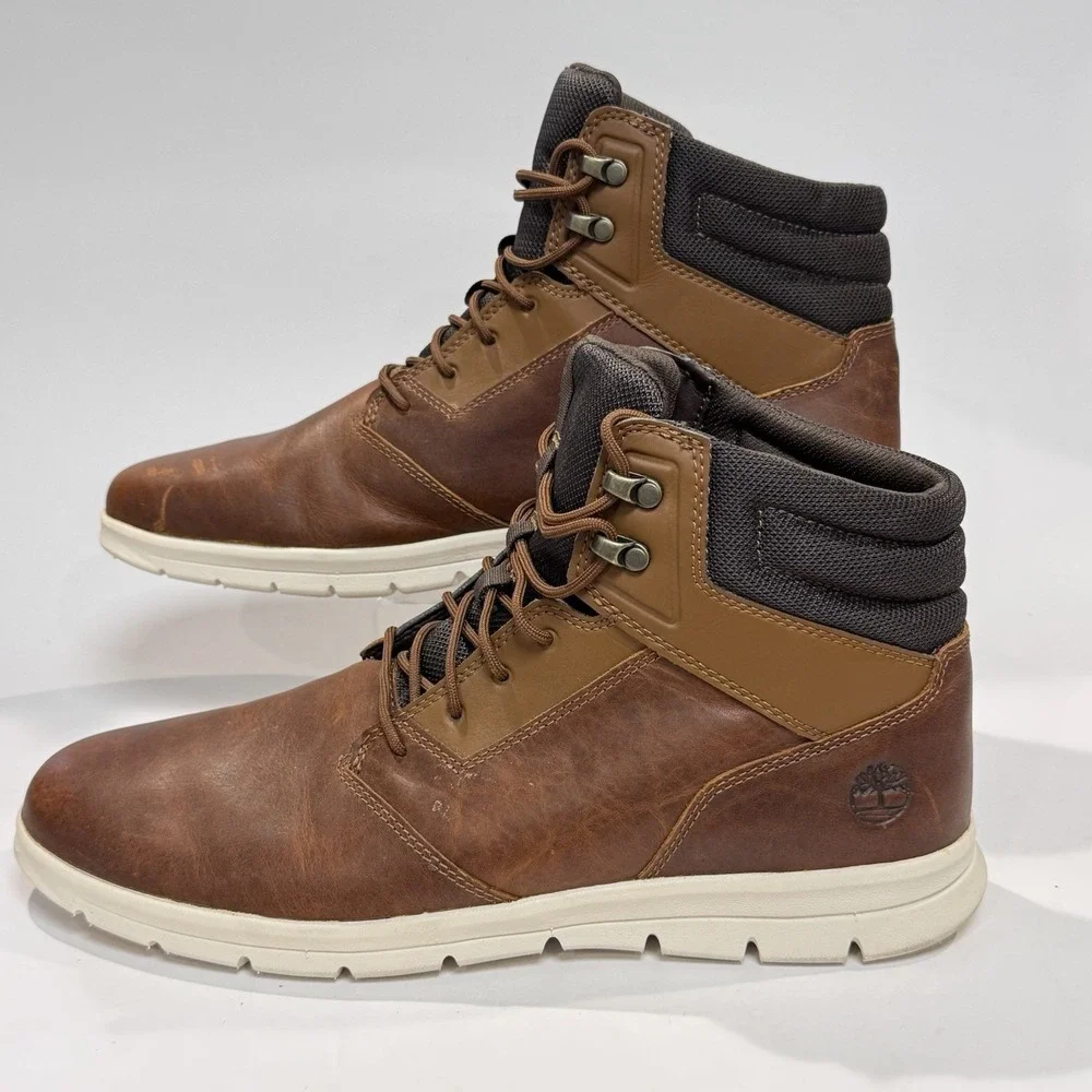 Timberland Boots Men's Size 13 Toffee Brown Leather Parker Street Sneaker‎ Shoes